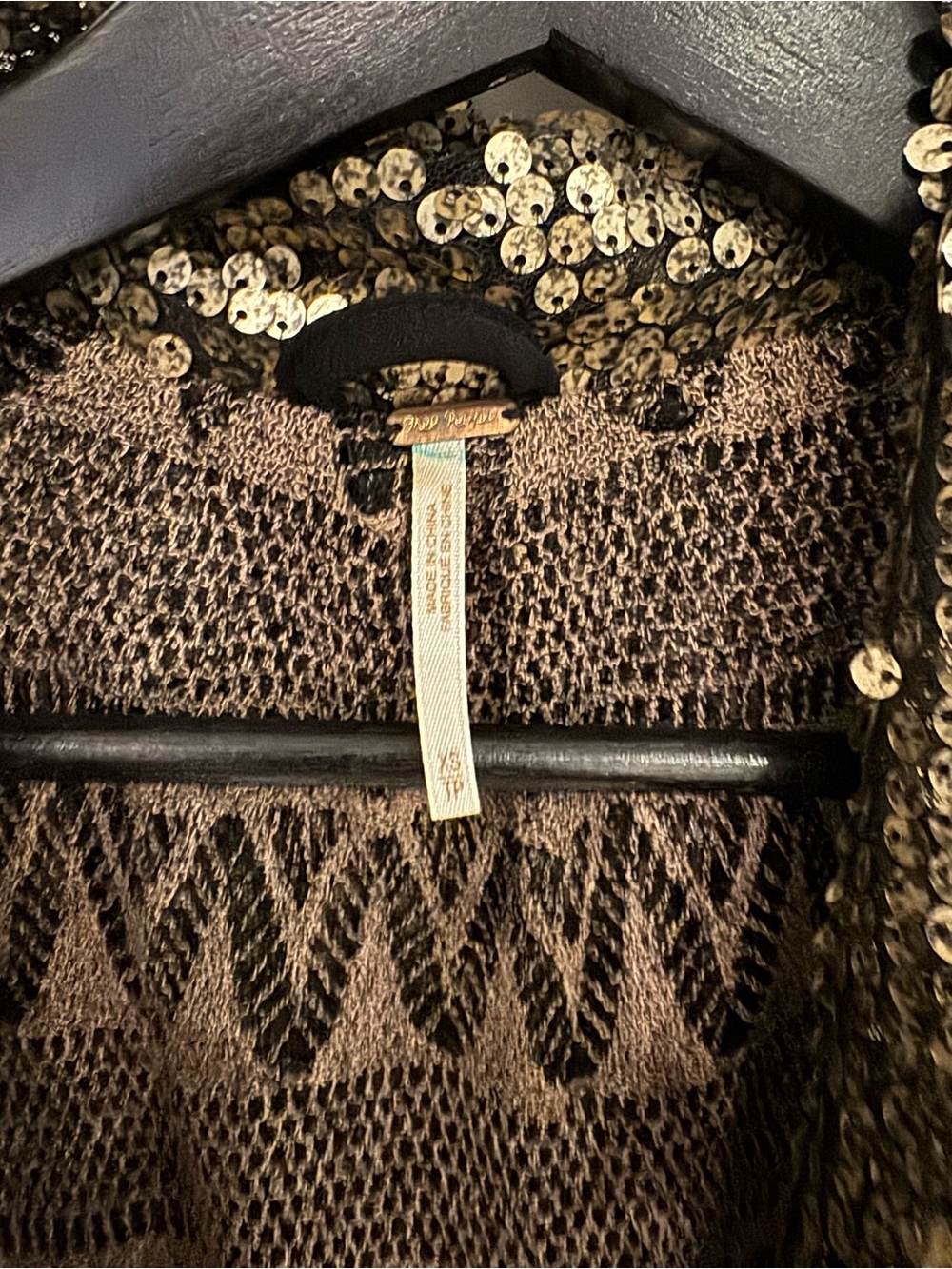 Free People Stardust Lace Metallic Sequin Jacket - Picture 3 of 5